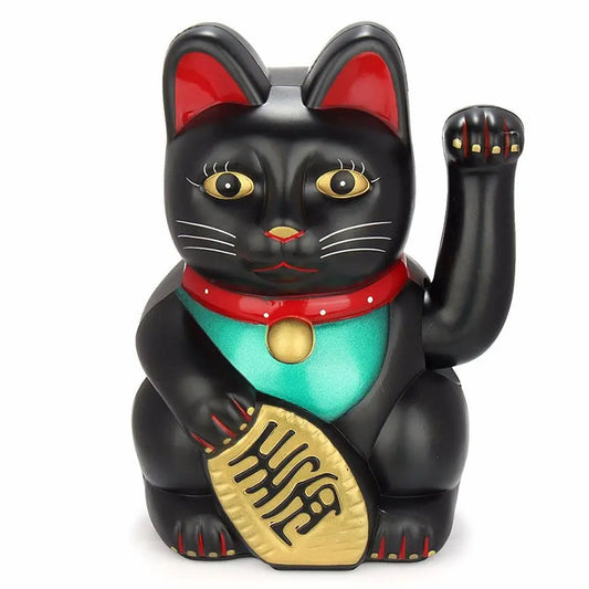 5-Inch Electric Waving Arm Lucky Cat – Fortune Decoration for Cashier Desk & New Store Opening